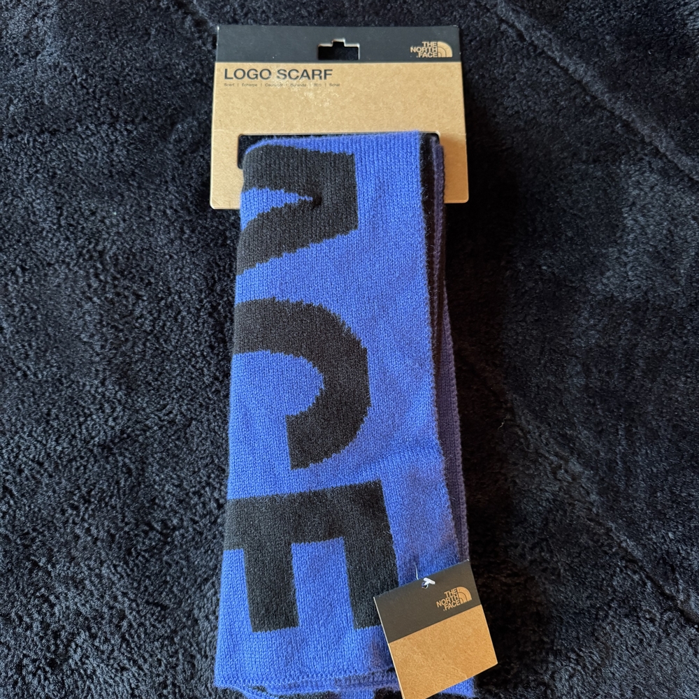 The North Face Bold Blue and Black Scarf